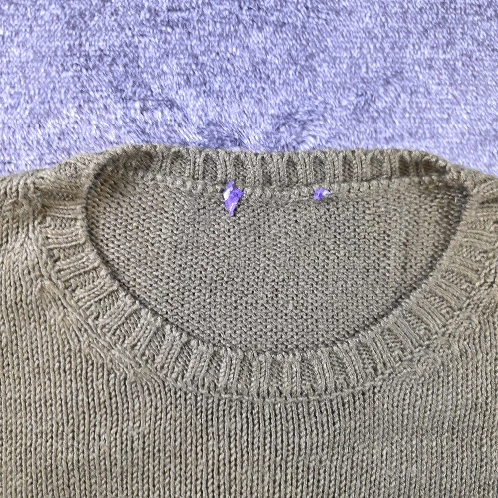 Ralph Lauren Purple Label Silk Linen Crew Neck Sweater Mens M Olive Green $995